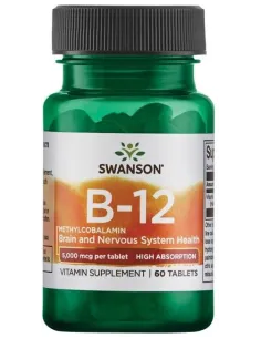 BodyNutrition | Vitamin B-12 Methylcobalamin 5000mcg High Absorption Swanson