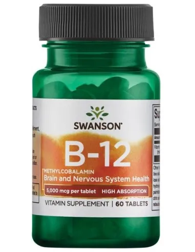 BodyNutrition | Vitamin B-12 Methylcobalamin 5000mcg High Absorption Swanson