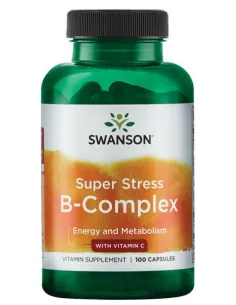 Super Stress B-Complex with Vitamin C by Swanson | Body Nutrition (EN)