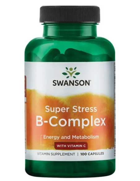 Super Stress B-Complex with Vitamin C by Swanson | Body Nutrition (EN)