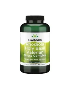 Swanson Rhodiola Holy Basil Valerian Stress Complex | Body Nutrition (ES)