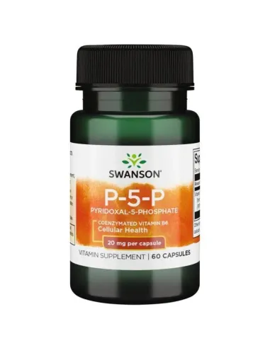 P-5-P (Pyridoxal-5-Phosphate) Coenzymated Vitamin B6 20mg by Swanson | Body Nutrition (EN)