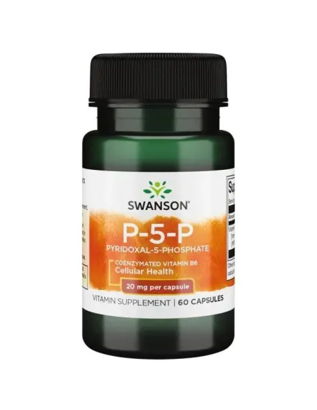 P-5-P (Pyridoxal-5-Phosphate) Coenzymated Vitamin B6 20mg by Swanson | Body Nutrition (EN)