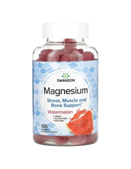 Swanson Magnesium Gummies Watermelon | Body Nutrition (ES)