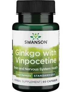 Ginkgo with Vinpocetine Standardized de Swanson | Body Nutrition (FR)