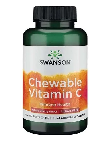 Chewable Vitamin C Natural Cherry Flavour by Swanson | Body Nutrition (EN)