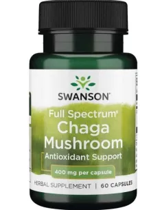 Chaga Mushroom 400mg Full Spectrum de Swanson | Body Nutrition (FR)
