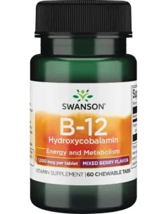 B-12 Hydroxycobalamin 1000mcg by Swanson | Body Nutrition (EN)