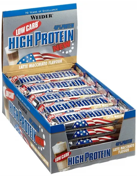 40% Low Carb High Protein Bar de Weider | Body Nutrition (FR)