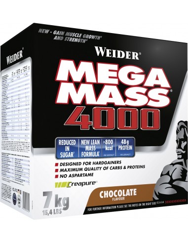 Mega Mass 4000 (7000g) de Weider | Body Nutrition (FR)
