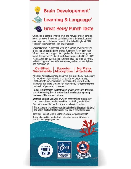 Children's DHA Xtra Liquid de Nordic Naturals | Body Nutrition (FR)