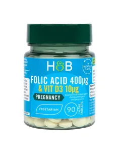 Folic Acid 400mcg with Vit D3 de Holland Barrett | Body Nutrition (FR)