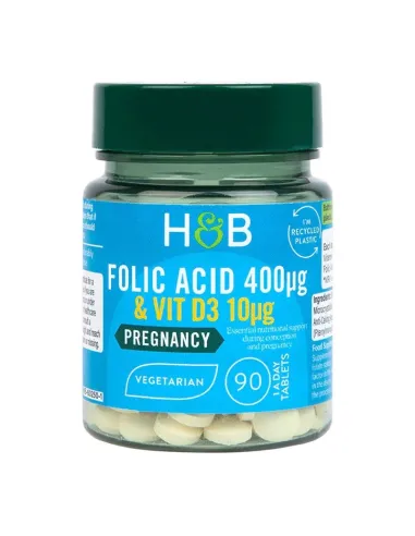Folic Acid 400mcg with Vit D3 de Holland Barrett | Body Nutrition (FR)