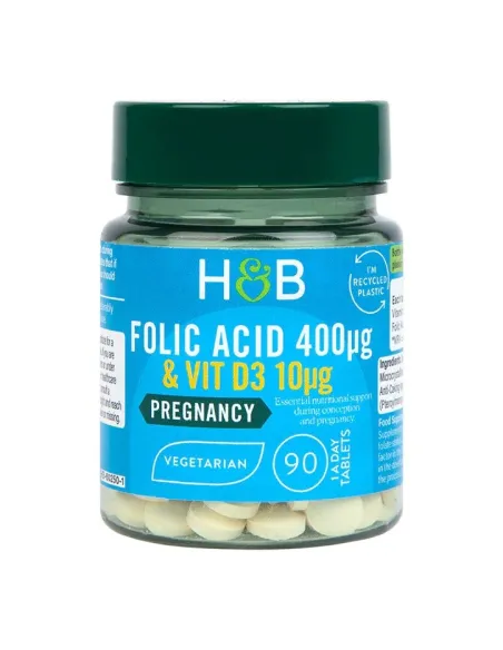Folic Acid 400mcg with Vit D3 de Holland Barrett | Body Nutrition (FR)