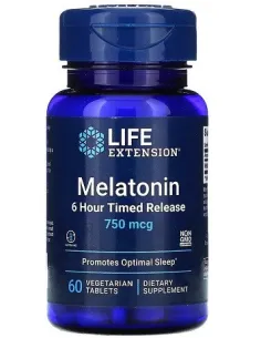 BodyNutrition | Melatonin 6 Hour Timed Release 750mcg Life Extension