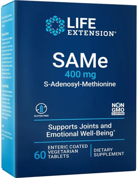 BodyNutrition | SAMe S-Adenosyl-Methionine 400mg Life Extension