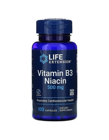 Vitamin B3 Niacin 500mg de Life Extension | Body Nutrition (FR)