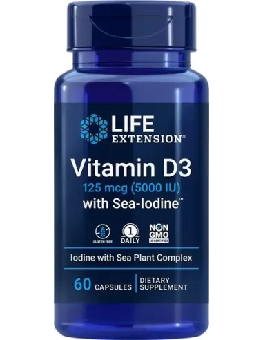 Life Extension Vitamin D3 with Sea-Iodine | Body Nutrition (ES)