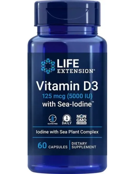 Life Extension Vitamin D3 with Sea-Iodine | Body Nutrition (ES)