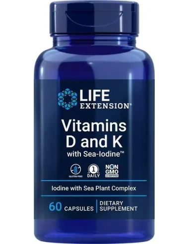 Vitamins D and K with Sea-Iodine de Life Extension | Body Nutrition (FR)