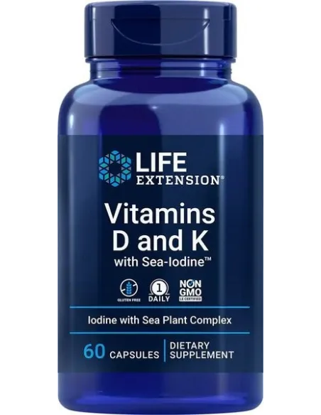 Vitamins D and K with Sea-Iodine de Life Extension | Body Nutrition (FR)