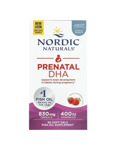 Nordic Naturals Prenatal DHA 830mg Omega-3 + 400 IU D3 | Body Nutrition (ES)