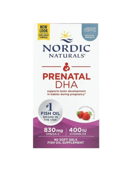 Nordic Naturals Prenatal DHA 830mg Omega-3 + 400 IU D3 | Body Nutrition (ES)