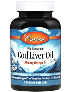 BodyNutrition | Cod Liver Oil Minis 280mg Carlson Labs