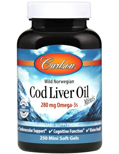 BodyNutrition | Cod Liver Oil Minis 280mg Carlson Labs