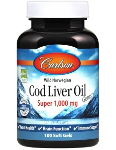 BodyNutrition | Wild Norwegian Cod Liver Oil Gems Carlson Labs