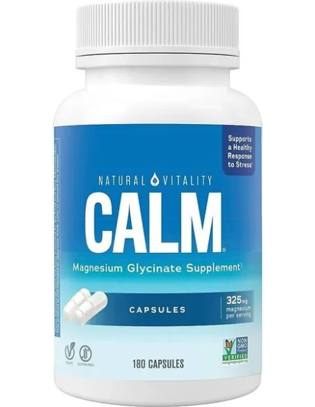Calm Magnesium Glycinate (180 caps) von Natural Vitality | Body Nutrition (DE)