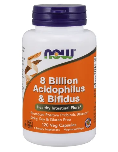 8 Billion Acidophilus & Bifidus (120 caps) by NOW Foods | Body Nutrition (EN)