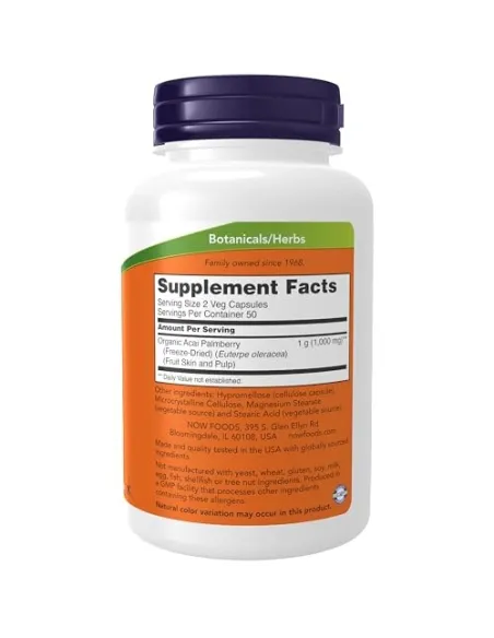 Acai 500mg por NOW Foods