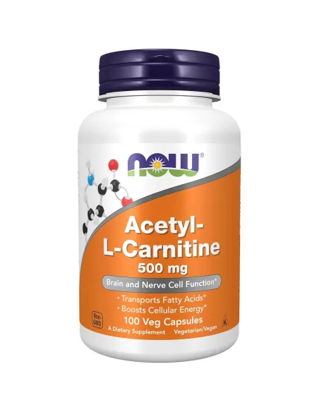 Acetyl-L-Carnitine (100 vcaps) de NOW Foods | Body Nutrition (FR)