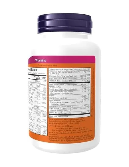 BodyNutrition | ADAM Multi-Vitamin for Men (90 vcaps) NOW Foods