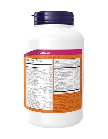 ADAM Multi-Vitamin for Men (120 tabs) de NOW Foods | Body Nutrition (FR)