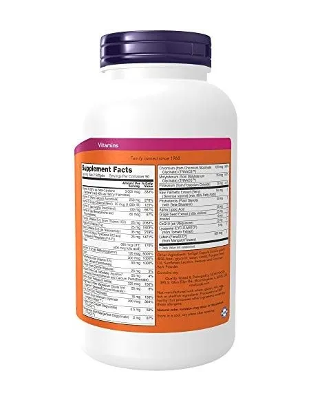 BodyNutrition | ADAM Multi-Vitamin for Men (180 softgels) NOW Foods