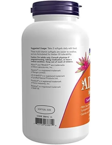 BodyNutrition | ADAM Multi-Vitamin for Men (180 softgels) NOW Foods