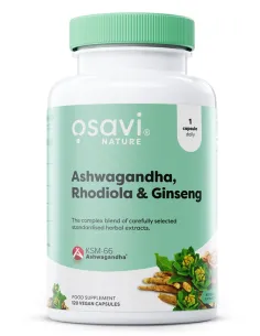 Ashwagandha + Rhodiola & Ginseng - 120 vegan caps