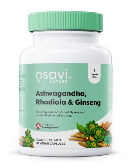 Ashwagandha + Rhodiola & Ginseng - 60 vegan caps