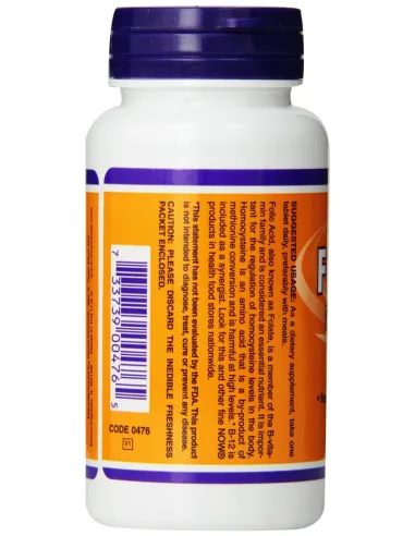 BodyNutrition | Folic Acid 800mcg with Vitamin B12 NOW Foods