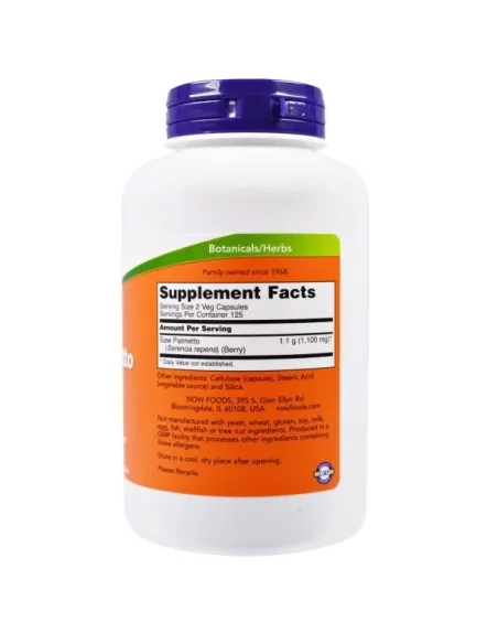 BodyNutrition | Saw Palmetto Berries 550mg NOW Foods