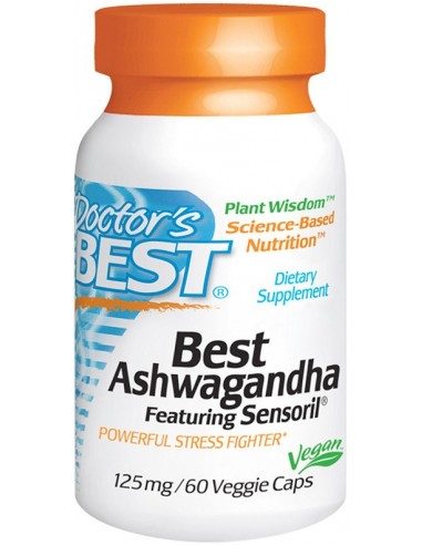 Best Ashwagandha 125mg 60 vcaps by Doctor's Best - BodyNutrition