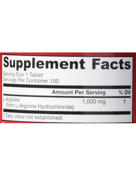 BodyNutrition | Arginine 1000mg Jarrow Formulas