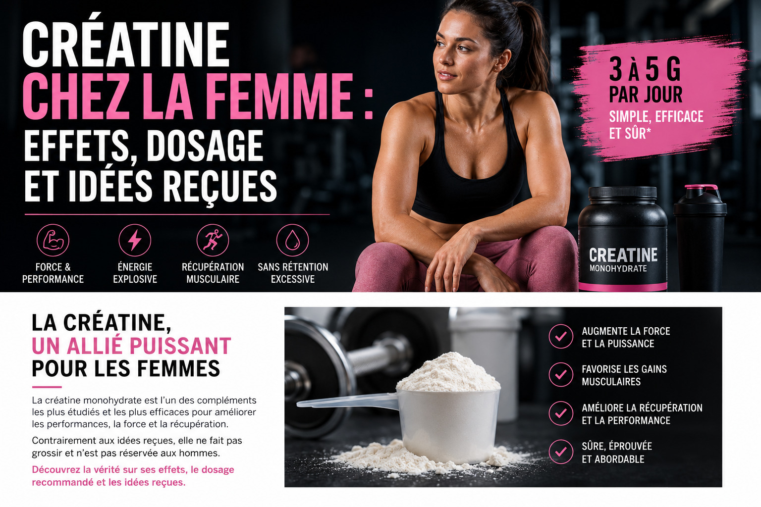Créatine chez la femme