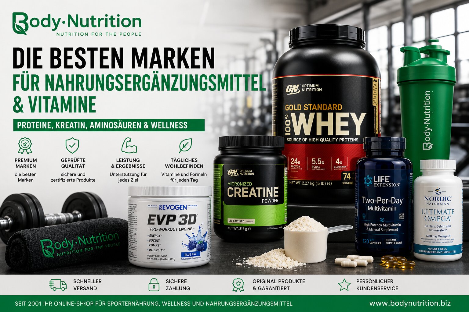 Die besten Marken für Nahrungsergänzungsmittel und Vitamine Die besten Marken für Nahrungsergänzungsmittel und Vitamine Body Nutrition