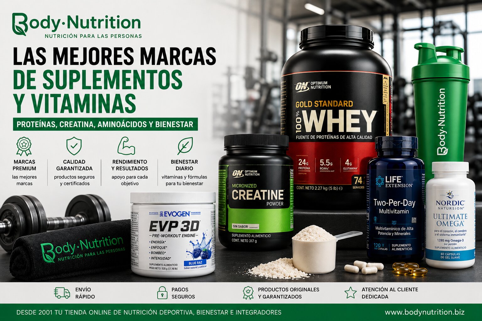 Mejores marcas de suplementos fitness y bienestar Mejores marcas de suplementos fitness y bienestar Body Nutrition