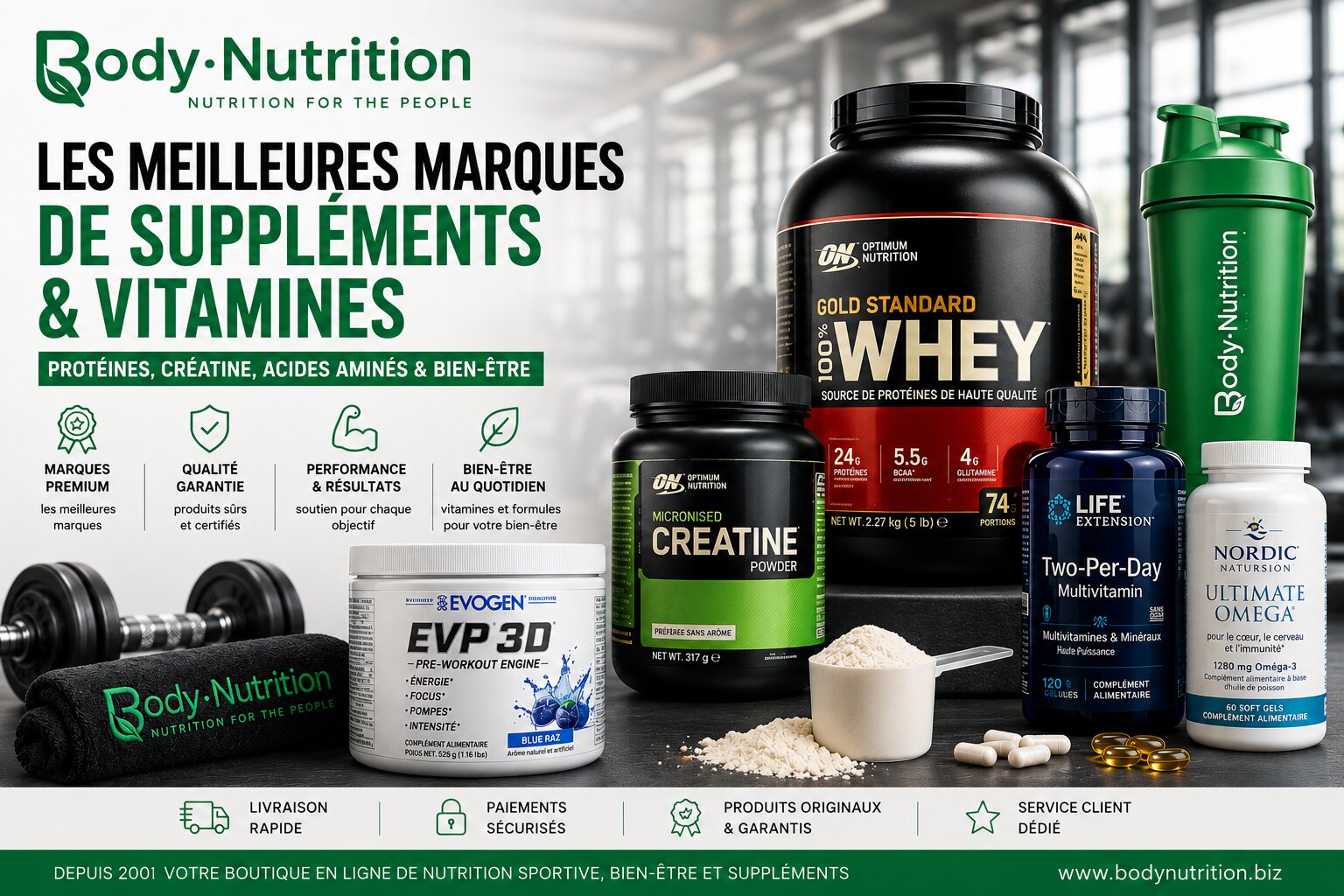 Les meilleures marques de suppléments et vitamines Les meilleures marques de suppléments et vitamines Body Nutrition