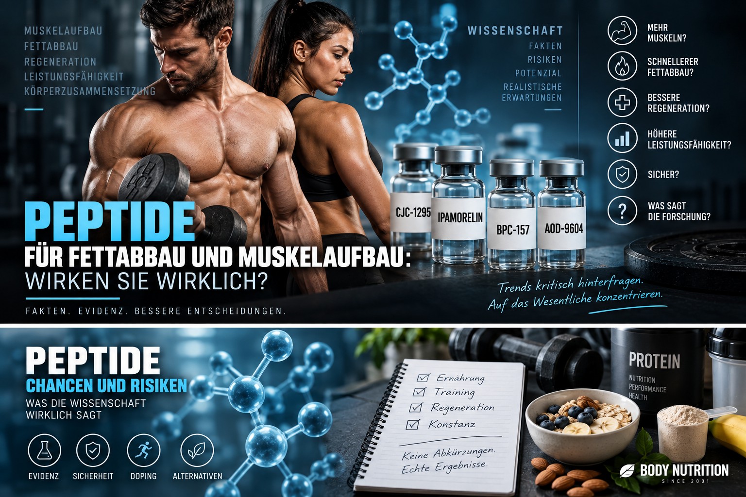 Peptide für Fettabbau und Muskelaufbau: Wirken sie wirklich?