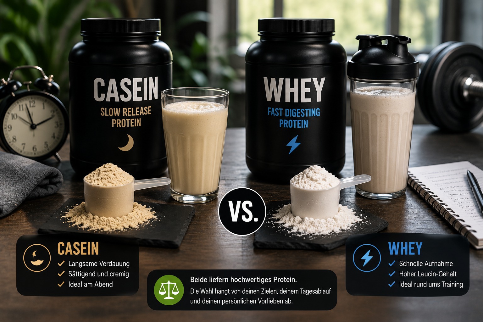 Casein oder Whey Protein: Unterschiede und welche Proteinquelle passt besser?